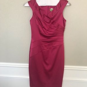 Pink women’s cocktail dress.  Dry cleaned.